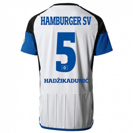 Kandiny Kinderen Dennis Hadzikadunic #5 Wit Thuisshirt Thuistenue 2023/24 T-Shirt België