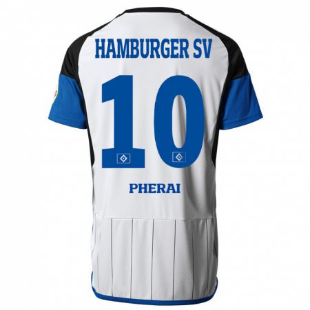 Kandiny Bambino Maglia Immanuel Pherai #10 Bianco Kit Gara Home 2023/24 Maglietta