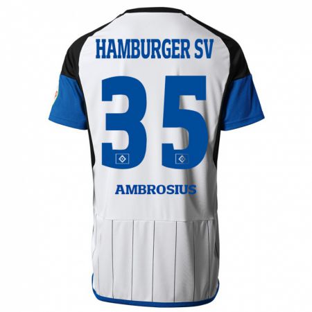 Kandiny Kinderen Stephan Ambrosius #35 Wit Thuisshirt Thuistenue 2023/24 T-Shirt België