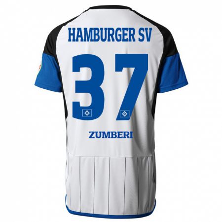 Kandiny Bambino Maglia Valon Zumberi #37 Bianco Kit Gara Home 2023/24 Maglietta