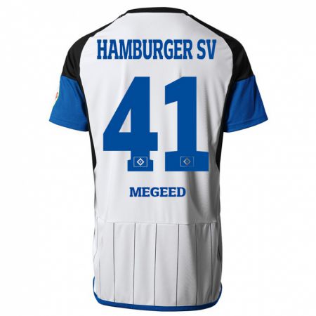 Kandiny Kinderen Omar Megeed #41 Wit Thuisshirt Thuistenue 2023/24 T-Shirt België