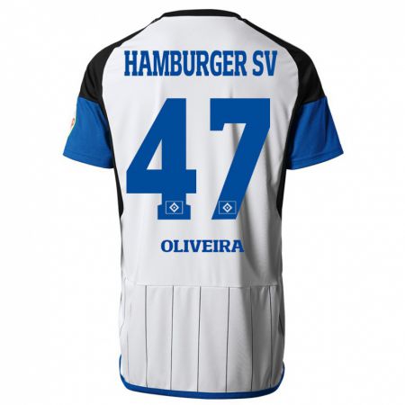 Kandiny Bambino Maglia Nicolas Oliveira #47 Bianco Kit Gara Home 2023/24 Maglietta