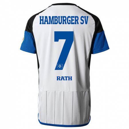 Kandiny Bambino Maglia Davis Rath #7 Bianco Kit Gara Home 2023/24 Maglietta