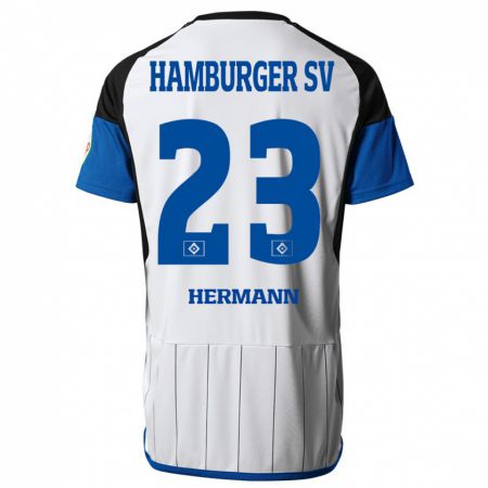 Kandiny Kinder Hannes Hermann #23 Weiß Heimtrikot Trikot 2023/24 T-Shirt Österreich