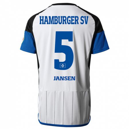 Kandiny Kinderen Marcell Jansen #5 Wit Thuisshirt Thuistenue 2023/24 T-Shirt België