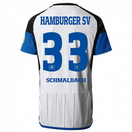 Kandiny Kinderen Sebastian Schmalbach #33 Wit Thuisshirt Thuistenue 2023/24 T-Shirt België