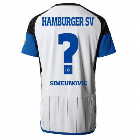 Kandiny Bambino Maglia Denis Simeunovic #0 Bianco Kit Gara Home 2023/24 Maglietta