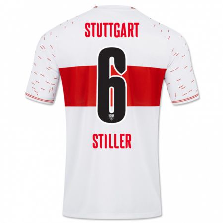 Kandiny Kinder Angelo Stiller #6 Weiß Heimtrikot Trikot 2023/24 T-Shirt Österreich