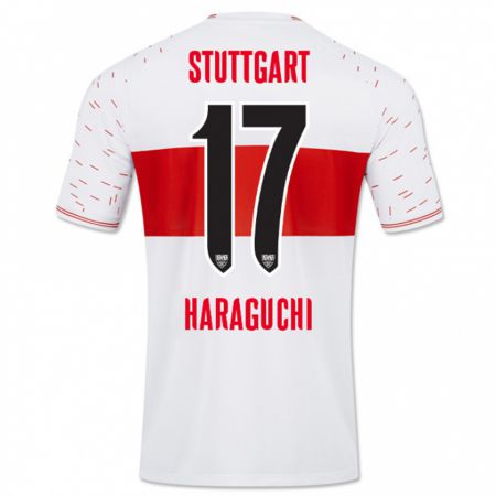 Kandiny Kinderen Genki Haraguchi #17 Wit Thuisshirt Thuistenue 2023/24 T-Shirt België