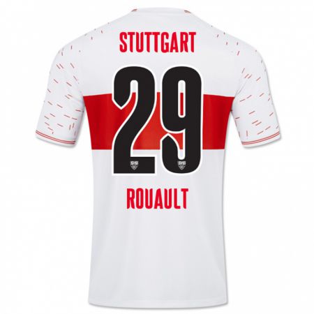 Kandiny Kinder Anthony Rouault #29 Weiß Heimtrikot Trikot 2023/24 T-Shirt Österreich