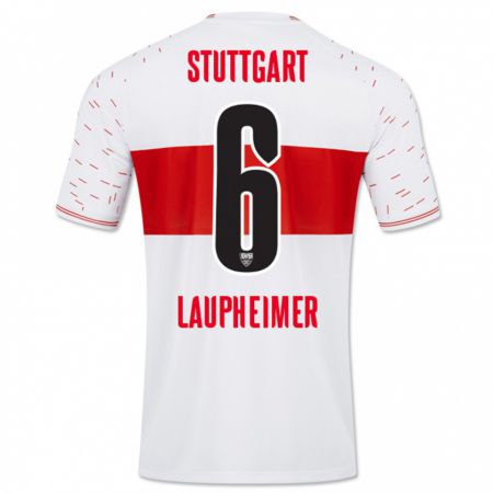 Kandiny Niño Camiseta Lukas Laupheimer #6 Blanco 1ª Equipación 2023/24 La Camisa