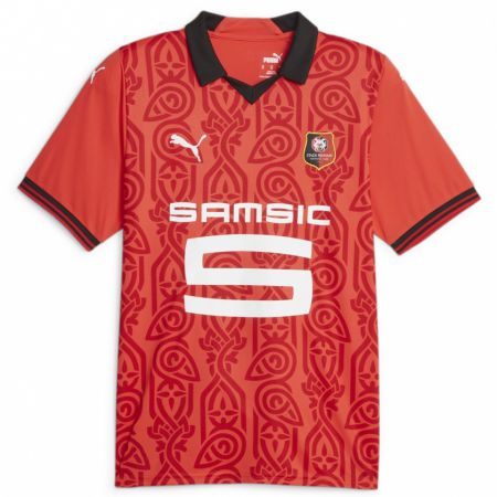 Kandiny Kinderen Fabian Rieder #32 Rood Thuisshirt Thuistenue 2023/24 T-Shirt België