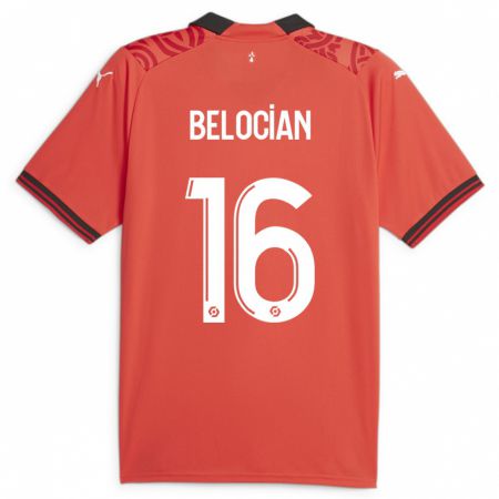 Kandiny Kinder Jeanuël Belocian #16 Rot Heimtrikot Trikot 2023/24 T-Shirt Österreich