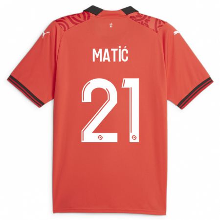 Kandiny Kinder Nemanja Matic #21 Rot Heimtrikot Trikot 2023/24 T-Shirt Österreich