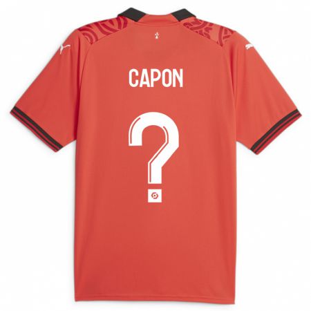 Kandiny Bambino Maglia José Capon #0 Rosso Kit Gara Home 2023/24 Maglietta