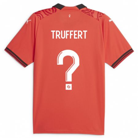 Kandiny Bambino Maglia Florian Truffert #0 Rosso Kit Gara Home 2023/24 Maglietta