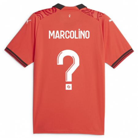 Kandiny Bambino Maglia Henrick Do Marcolino #0 Rosso Kit Gara Home 2023/24 Maglietta