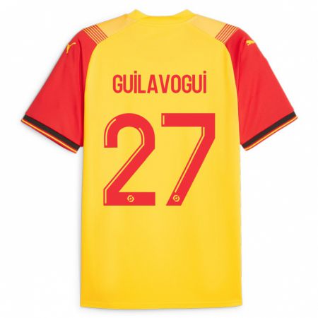 Kandiny Kinderen Morgan Guilavogui #27 Geel Thuisshirt Thuistenue 2023/24 T-Shirt België