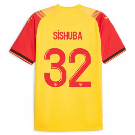 Kandiny Bambino Maglia Ayanda Sishuba #32 Giallo Kit Gara Home 2023/24 Maglietta