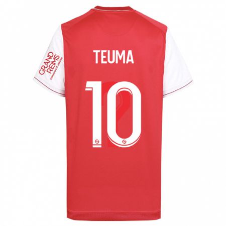 Kandiny Bambino Maglia Teddy Teuma #10 Rosso Kit Gara Home 2023/24 Maglietta