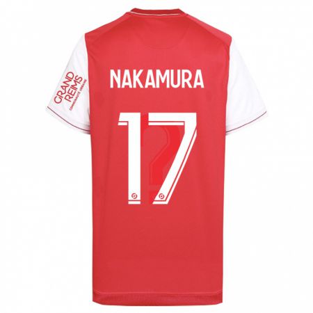 Kandiny Bambino Maglia Keito Nakamura #17 Rosso Kit Gara Home 2023/24 Maglietta