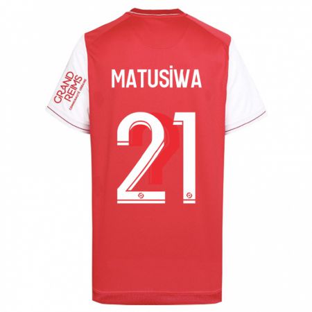 Kandiny Bambino Maglia Azor Matusiwa #21 Rosso Kit Gara Home 2023/24 Maglietta