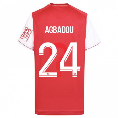 Kandiny Bambino Maglia Emmanuel Agbadou #24 Rosso Kit Gara Home 2023/24 Maglietta