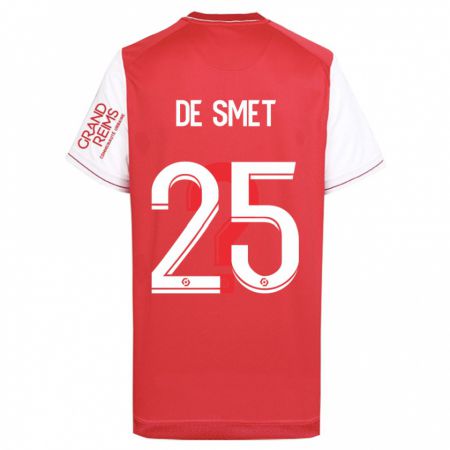 Kandiny Bambino Maglia Thibault De Smet #25 Rosso Kit Gara Home 2023/24 Maglietta