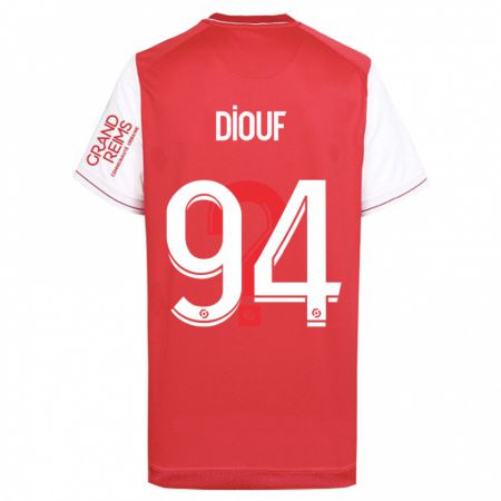 Kandiny Kinderen Yehvann Diouf #94 Rood Thuisshirt Thuistenue 2023/24 T-Shirt België