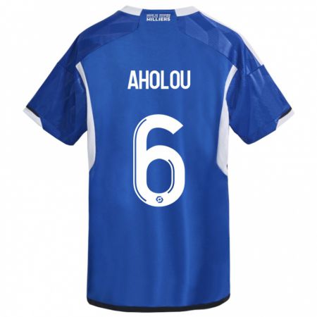 Kandiny Kinderen Jean-Eudes Aholou #6 Blauw Thuisshirt Thuistenue 2023/24 T-Shirt België