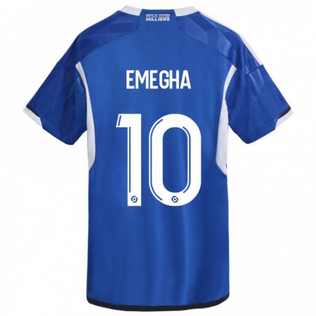 Kandiny Kinderen Emanuel Emegha #10 Blauw Thuisshirt Thuistenue 2023/24 T-Shirt België