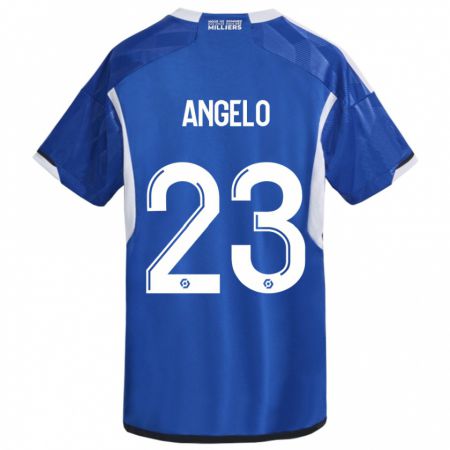 Kandiny Kinder Ângelo #23 Blau Heimtrikot Trikot 2023/24 T-Shirt Österreich