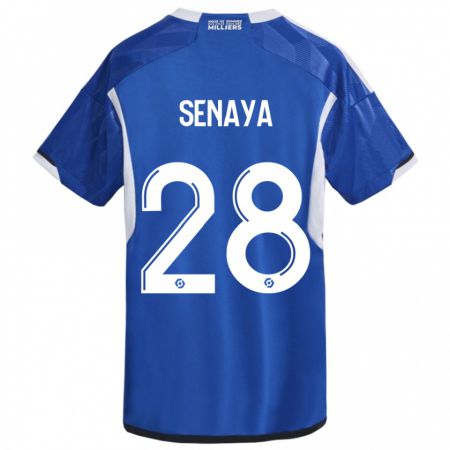 Kandiny Kinder Marvin Senaya #28 Blau Heimtrikot Trikot 2023/24 T-Shirt Österreich