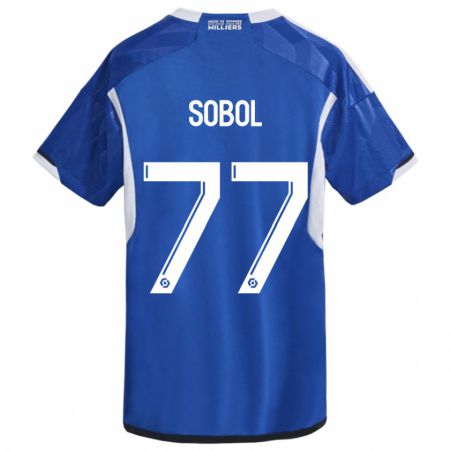 Kandiny Kinderen Eduard Sobol #77 Blauw Thuisshirt Thuistenue 2023/24 T-Shirt België