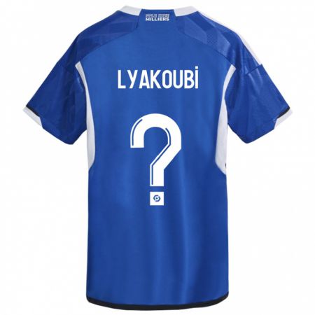 Kandiny Kinder Oussama Lyakoubi #0 Blau Heimtrikot Trikot 2023/24 T-Shirt Österreich