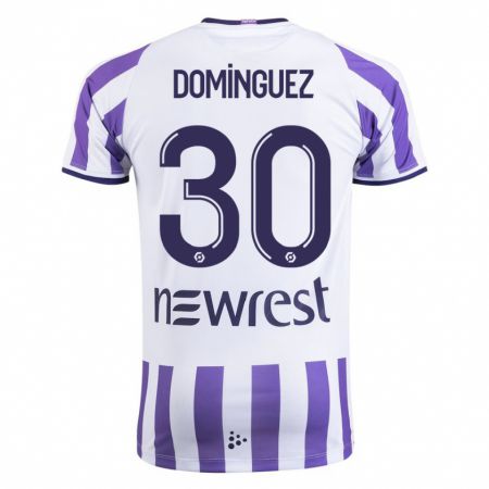 Kandiny Niño Camiseta Álex Domínguez #30 Blanco 1ª Equipación 2023/24 La Camisa