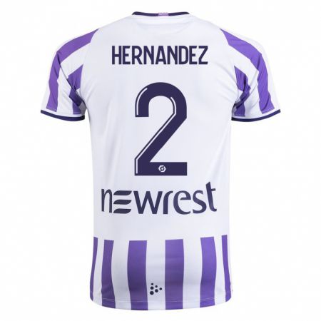 Kandiny Bambino Maglia Lucie Hernandez #2 Bianco Kit Gara Home 2023/24 Maglietta