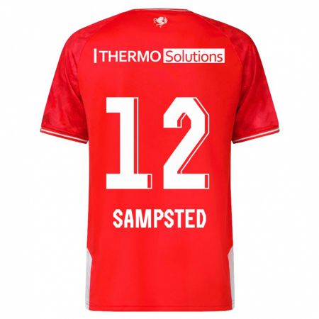 Kandiny Bambino Maglia Alfons Sampsted #12 Rosso Kit Gara Home 2023/24 Maglietta