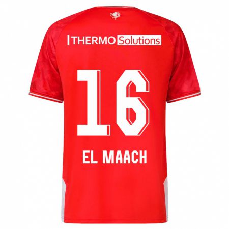 Kandiny Kinderen Issam El Maach #16 Rood Thuisshirt Thuistenue 2023/24 T-Shirt België