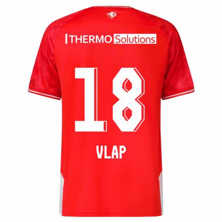 Kandiny Niño Camiseta Michel Vlap #18 Rojo 1ª Equipación 2023/24 La Camisa