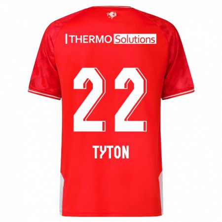 Kandiny Kinderen Przemyslaw Tyton #22 Rood Thuisshirt Thuistenue 2023/24 T-Shirt België