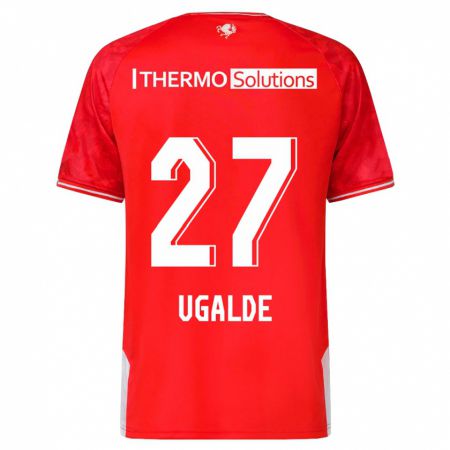 Kandiny Niño Camiseta Manfred Ugalde #27 Rojo 1ª Equipación 2023/24 La Camisa