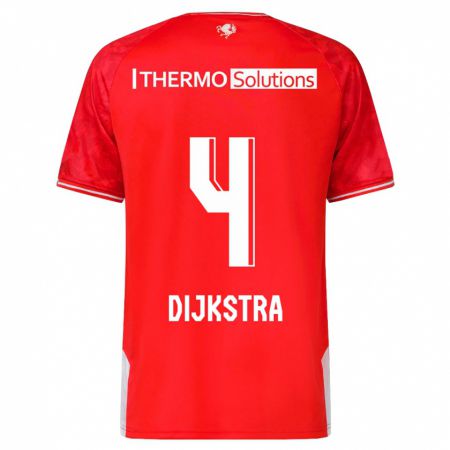 Kandiny Bambino Maglia Caitlin Dijkstra #4 Rosso Kit Gara Home 2023/24 Maglietta