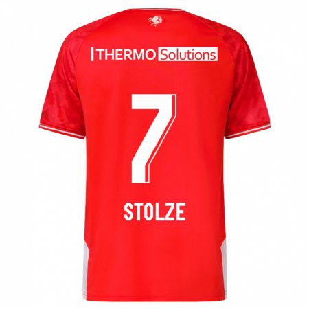 Kandiny Bambino Maglia Anna-Lena Stolze #7 Rosso Kit Gara Home 2023/24 Maglietta