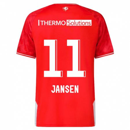 Kandiny Kinderen Renate Jansen #11 Rood Thuisshirt Thuistenue 2023/24 T-Shirt België