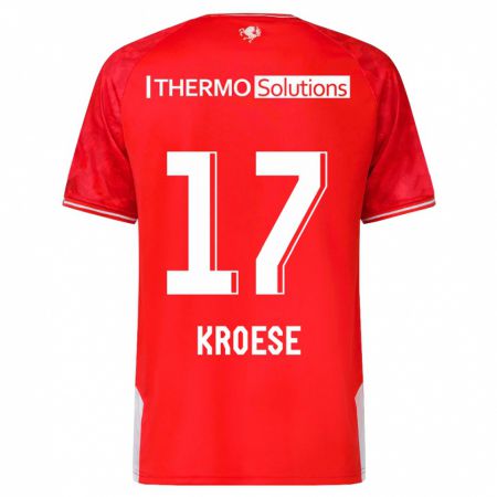 Kandiny Kinderen Fieke Kroese #17 Rood Thuisshirt Thuistenue 2023/24 T-Shirt België