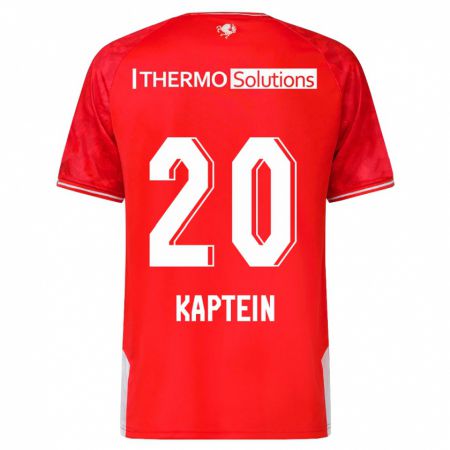 Kandiny Bambino Maglia Wieke Kaptein #20 Rosso Kit Gara Home 2023/24 Maglietta