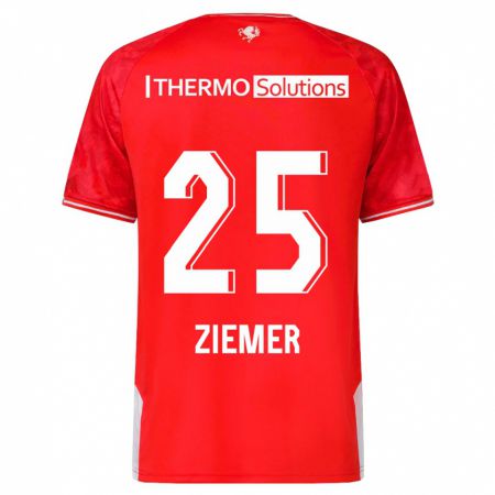 Kandiny Niño Camiseta Taylor Ziemer #25 Rojo 1ª Equipación 2023/24 La Camisa