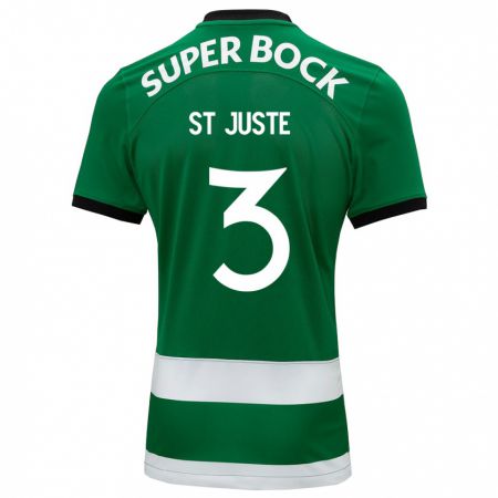 Kandiny Bambino Maglia Jerry St. Juste #3 Verde Kit Gara Home 2023/24 Maglietta