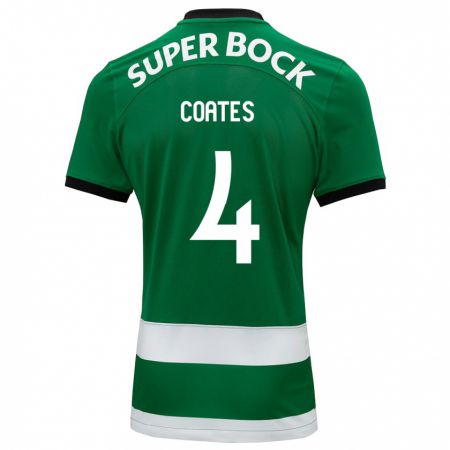 Kandiny Bambino Maglia Sebastián Coates #4 Verde Kit Gara Home 2023/24 Maglietta